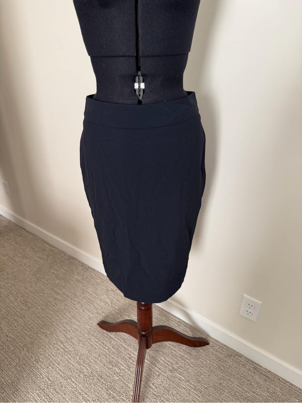 NWT Ann Taylor Factory Navy Pencil Skirt with Clean Waistband